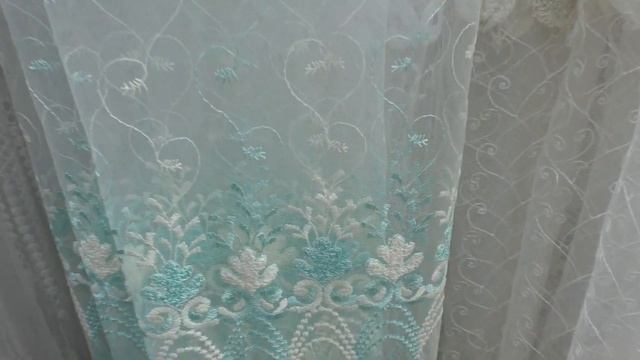 Белый тюль жаккард с густой вышивкой, тюль оптом и в розницу,рынок Мадина , Бишкек,декабрь 2019 смотреть онлайн