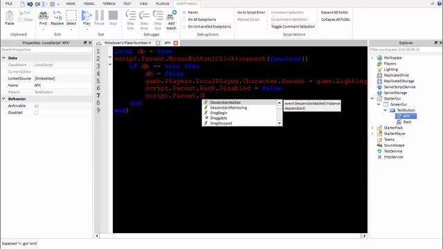 Roblox | How To Make a Gui AFK Button смотреть онлайн