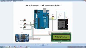 Часы будильник с MP3 плеером на Arduino