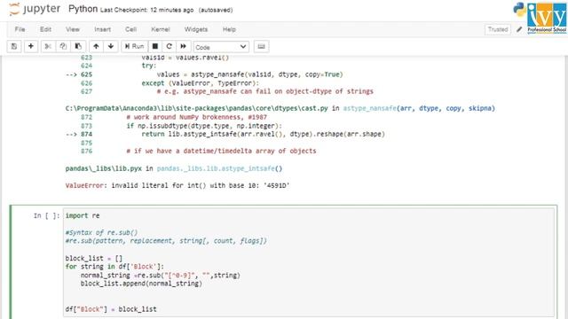 Data Cleaning using Python | Regular Expression in Python | Value Error | RegEx | IvyProSchool