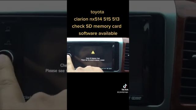 Toyota clarion nx513 nx514 nx515 software error solution