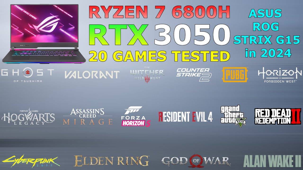 Ноутбук ASUS ROG Strix G15 с Ryzen 7 6800H и RTX 3050 - Тестирование в 20 играх | 1080p смотреть онлайн