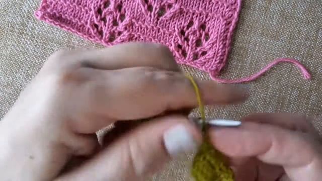 "Ажурные цветочки" спицами Pattern "Openwork flowers" knitting