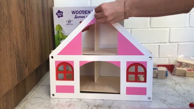 Кукольный домик Wooden Home от Demi Star, сборка кукольный домик, кукольный дом, House for dolls смотреть онлайн