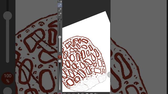 Time-lapse mushroom study- #Funguary prompt 2- red cage mushroom #draweveryday2022 #timelapseart