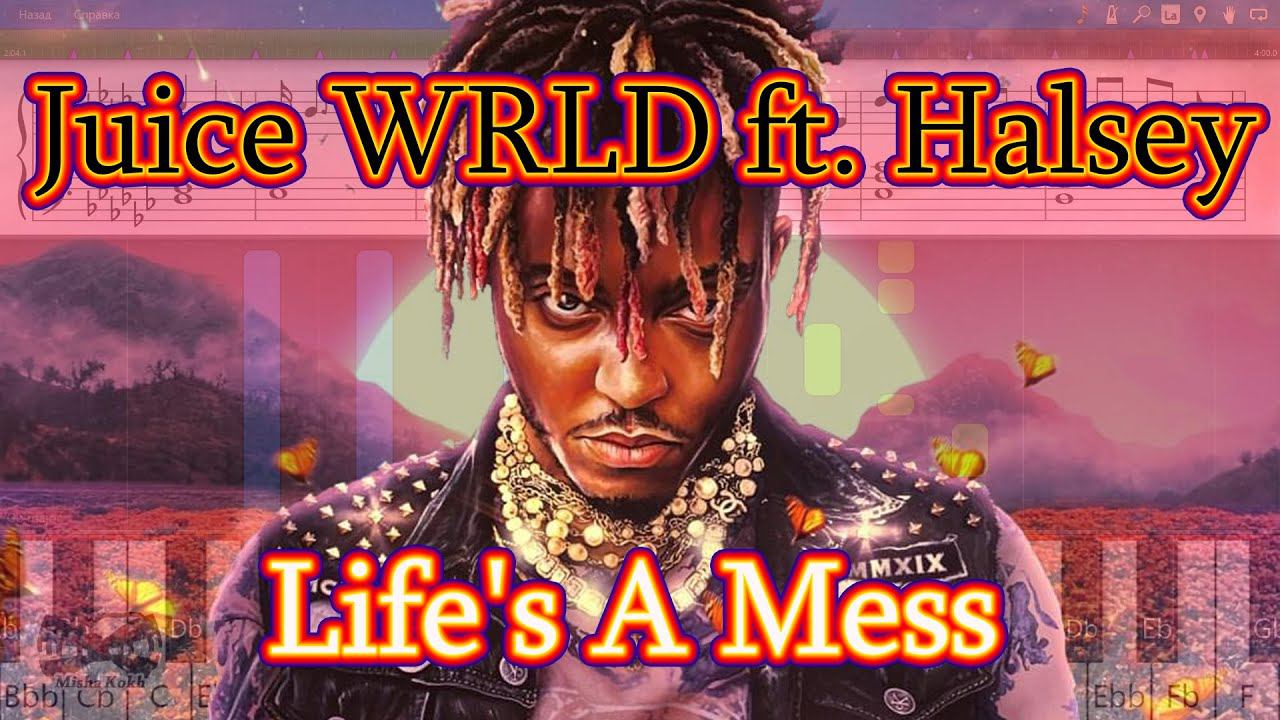 Juice WRLD ft. Halsey - Life's A Mess [Piano Tutorial | Sheets | MIDI] Synthesia