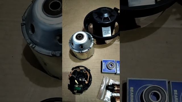Ремонт моторчика печки nissan juke x-trail Qashqai sanny Mitsubishi Outlander на подшипники