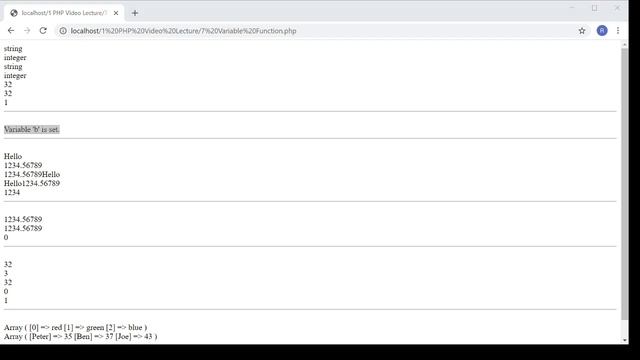 PHP 6 Variable Function смотреть онлайн