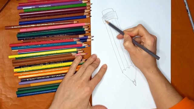 Как нарисовать карандаш. Онлайн-школа рисования "Малевашки"