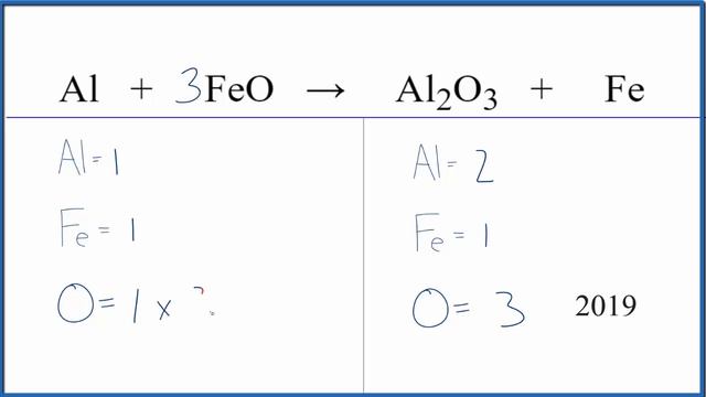 How to Balance Al + FeO = Al2O3 + Fe смотреть онлайн
