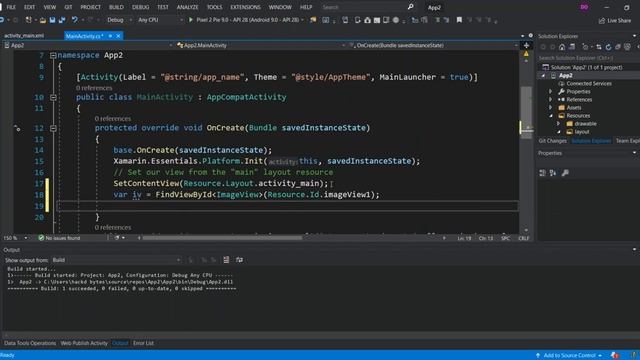 Xamarin Android in Visual Studio 2019 (C# ImageView Getting Started) смотреть онлайн