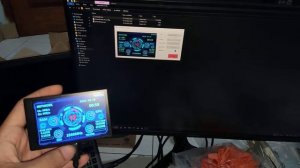 LCD mini monitor usb type C 3.5 inch aplikasi theme xuanfang