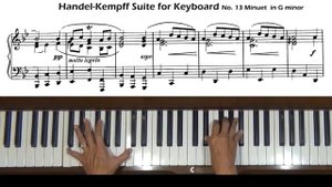 Handel Kempff Minuet in G Minor HWV 439 Piano Tutorial