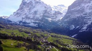 Полет на квадрокоптер. Тема - горы.  Flying on a quadrocopter. The theme is mountains.