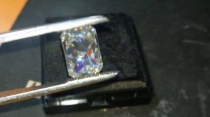 Moissanite Муассанит чисто белый. Радиант 14х10 мм