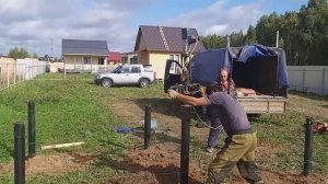 Монтаж свай сваекрутом от Рамсваи