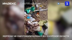 Морпехи ЧФ уничтожили колонну ВСУ в Курской области