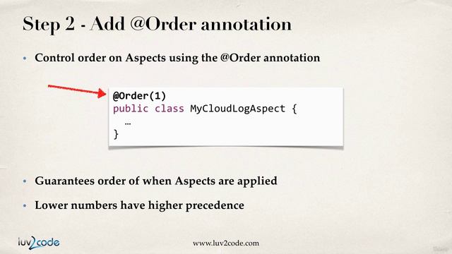 029 AOP Ordering Aspects - Overview   (10 - NEW - AOP Aspect-Oriented Programming)