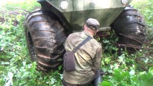 Самодельный  вездеход испытание 2