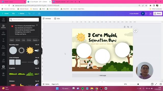Tutorial Desain Poster Infografis Tentang Lingkungan di Canva FREE