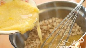 Запеченная овсянка с фруктами и орехами