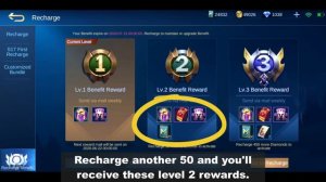 RENAME CARD FOR 50 DIAMONDS AND BLOOD DEMON SKIN - S17 FIRST RECHARGE MLBB