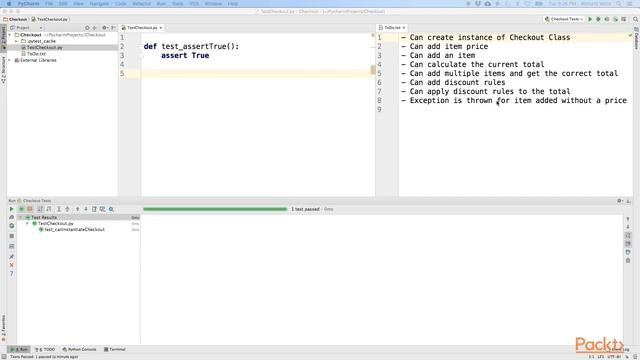 Hands-On Test Driven Development with Python: Setting Up Checkout Cart & 1st Test Case|packtpub.com смотреть онлайн