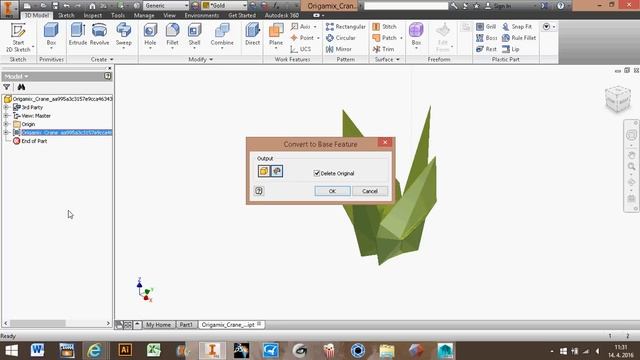 Convert .stl Mesh to Solid File in Autodesk Inventor