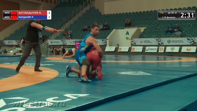 ЧР-2018. Гр.б. 82 кг. Магомедали Магомедалиев - Руслан Варданян. 1/8 финала. смотреть онлайн