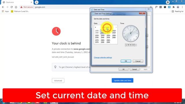 How to fix Your clock is behind Chrome browser error? NET::ERR_CERT_DATE_INVALID // Smart Enough