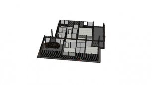 Построение модели одноэтажного фахверкового дома  220  кв.м  в  SketchUp.  Выпуск #53