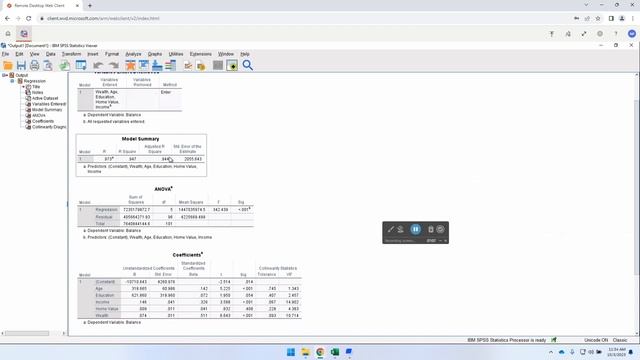 Multicollinearity in Regression Analysis Model using SPSS