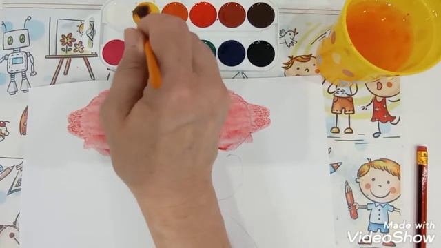 малювання "Метелик",  (техніка монотипія) смотреть онлайн