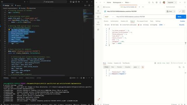 REST API Implementation in Python for Model Deployment FastAPI смотреть онлайн