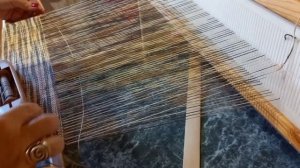 Ткём шарфы, палантины, как происходит намотка шпульки от челнока