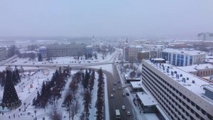 Иркутск // Сквер Кирова с дрона // Декабрь 2021 // DJI Mini 2 Cinematic