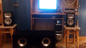 Сабвуфер Convers W1039A x2, колонки Yamaha NS-333, ресиверYamaha RX-V359