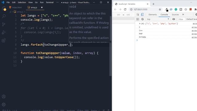 Array forEach method in JavaScript | JavaScript Array methods tutorial (Hindi)