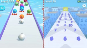 ? Satisfying Mobile Game/ Ball run infinity vs number master 2048 - 2048 Ball Gameplay new Level #5