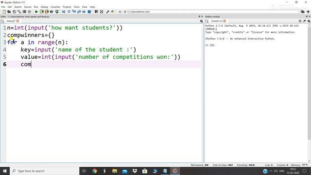 question of dictionary | python tutorial | #anaconda python смотреть онлайн