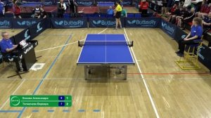Бокова Александра (1189) - Толмачева Варвара (948). Настольный теннис