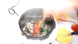 Омлет со Шпинатом и Беконом в Мультиварке Скороварке Redmond