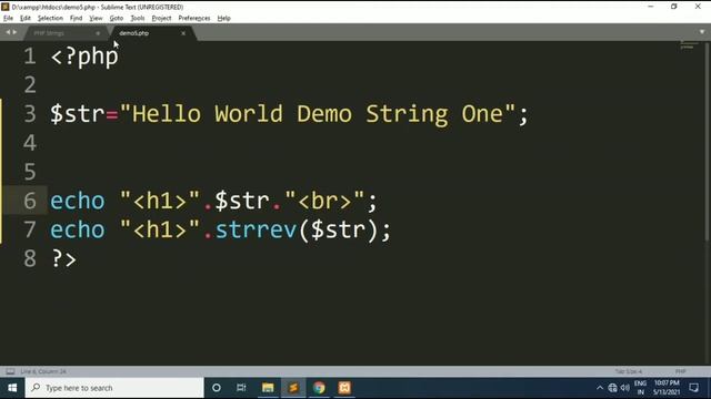 PHP Strings | String Functions in PHP | Escape Sequence Characters in PHP | PHP String Functions