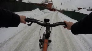 Покатушки на велике зимой