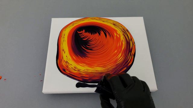 Acrylic Pouring Wrecked Rippling Ring Pour Abstract Fluid Acrylic Art смотреть онлайн