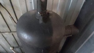Печь на отработке с боковой подачей.