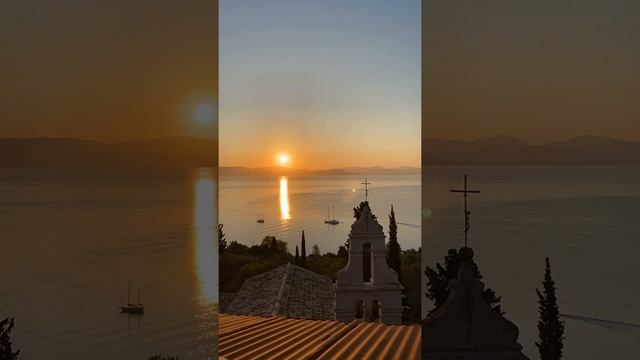 A view to Benitses Corfu sea