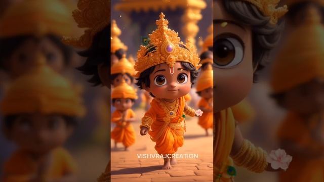 Cute Shree Krishna ?#new #tarending #viral #video #full_screen_status #har #krishnastatus ??