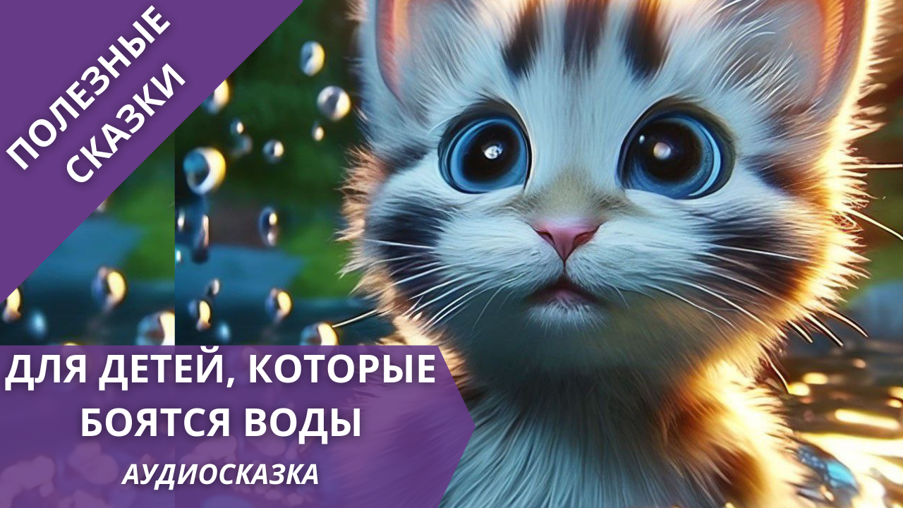 Сказка для детей которые боятся воды. Приключение Котенка и Моря.