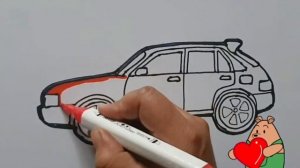 Как нарисовать машину для детей раскраска для малышей.